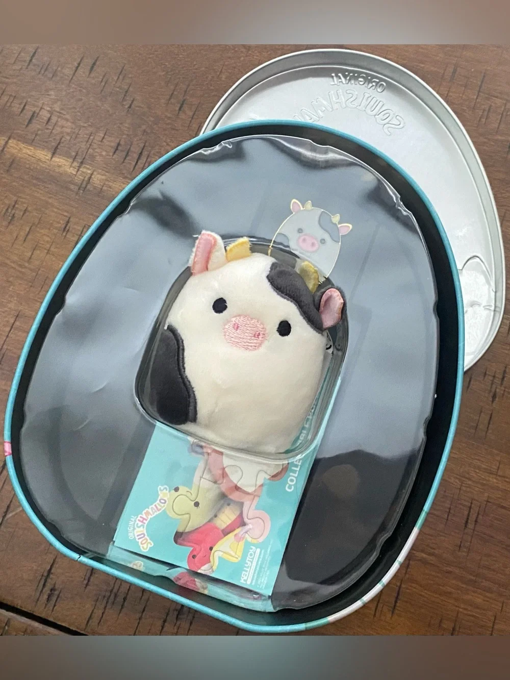 •GUC•Squishmallows Series 1 Trading Cards Connor the Cow Collector Tin